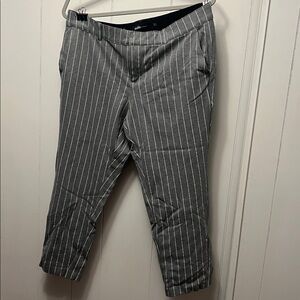 Studio by Torrid Gray Pinstripe Trousers cropped 14r